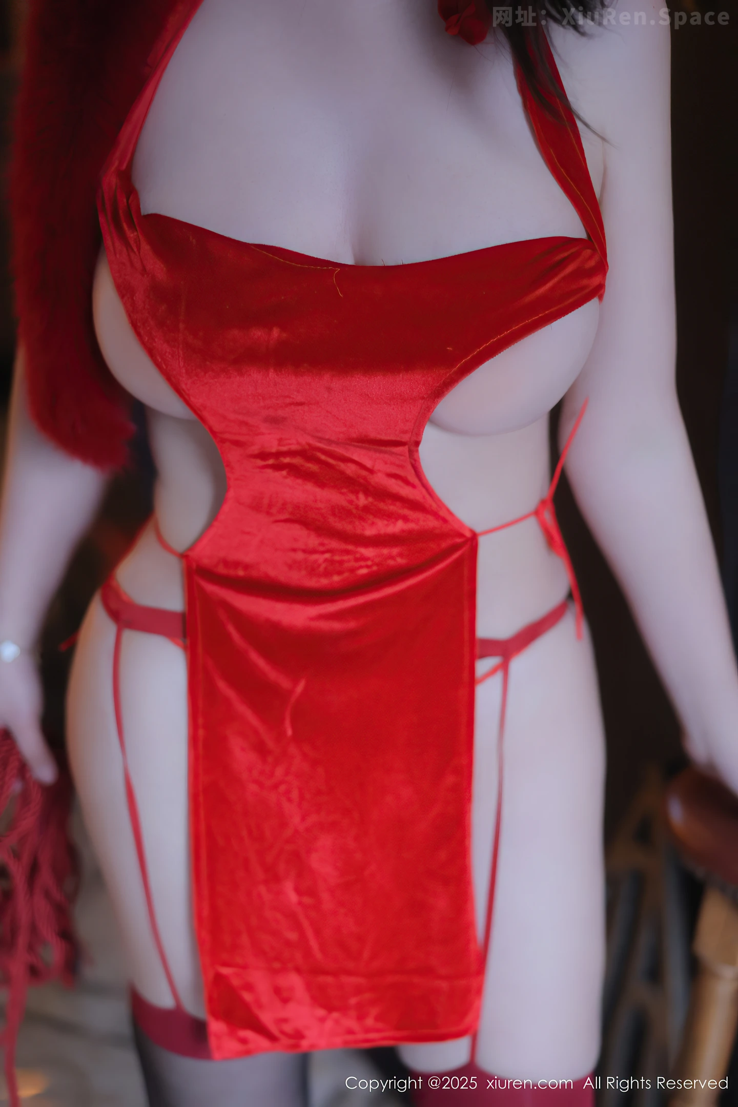 图片[5]-[XiuRen秀人网] VOL.10212 模特白茹雪abby互动拍摄性感红色情趣内衣秀丰腴身材诱惑写真76P-秀人网官方网站